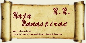 Maja Manastirac vizit kartica